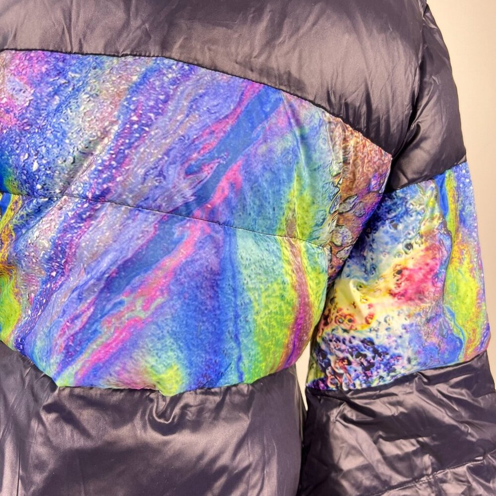 NWOT MSGM Women's Down Puffer Jacket Size L Three-Quarter Sleeve - Picture 8 of 16